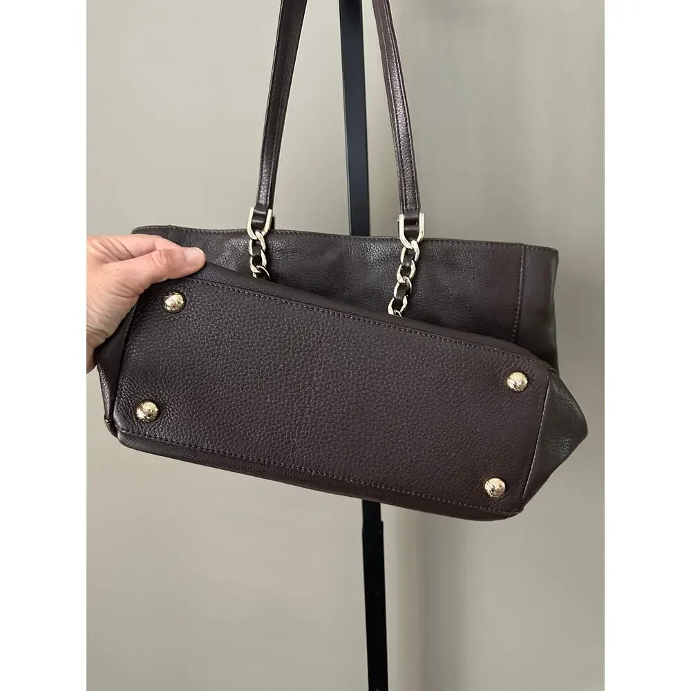 Michael Kors Harper Medium Tote Bag Dark Brown